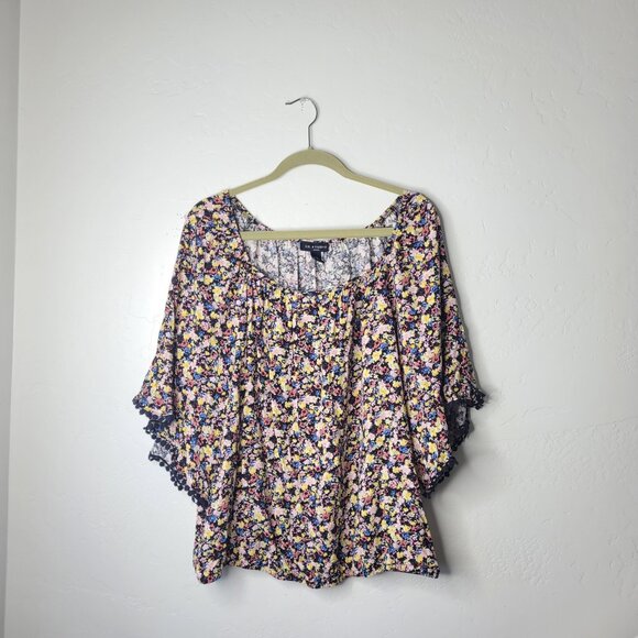 I.N. Studio Plus Size Floral Boho Blouse - Picture 3 of 6